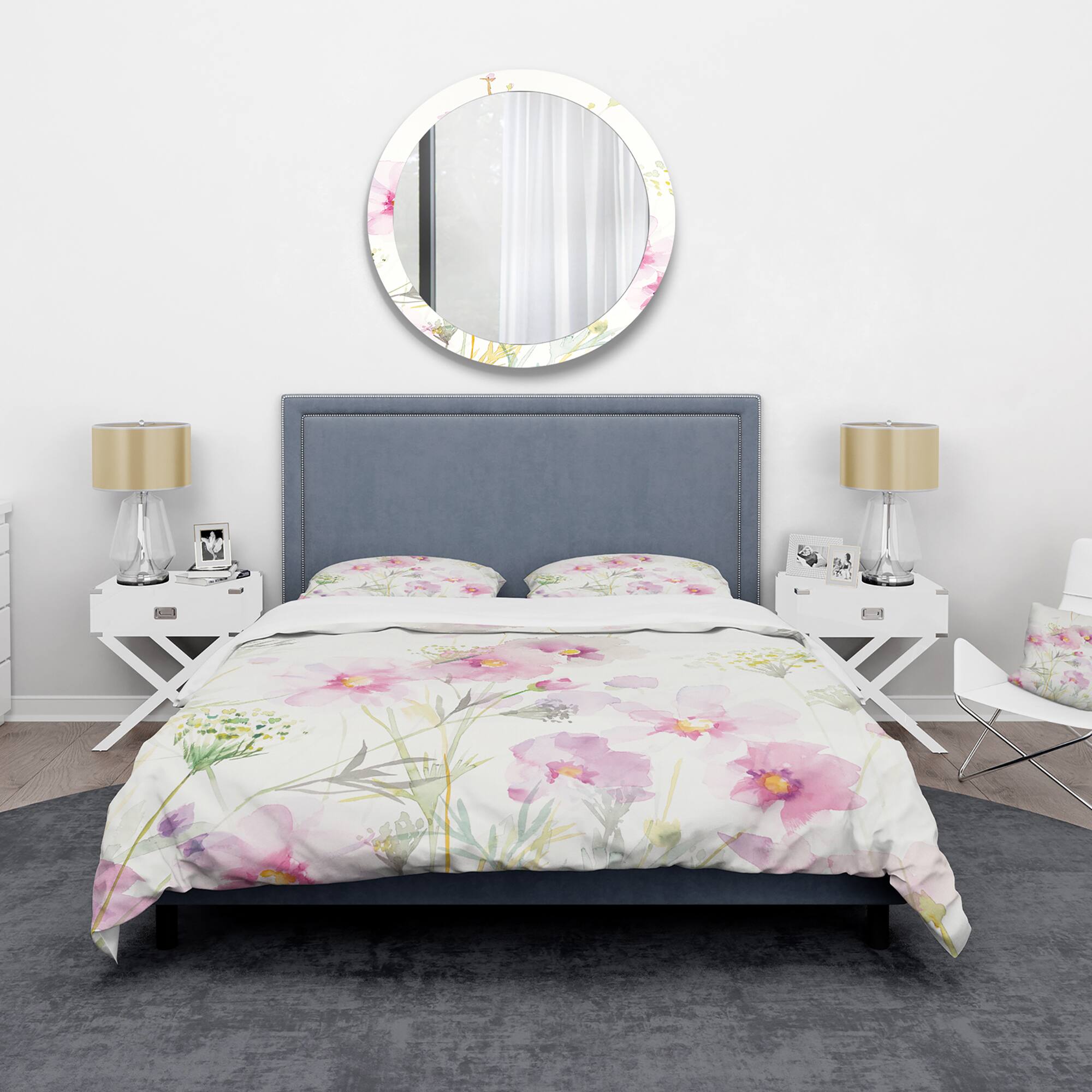 Designart 'Shabby Flower IV' Shabby Bedding Set